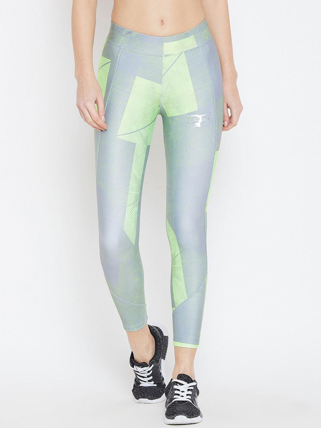bitterlime women printed ankle length rapid dry training tights