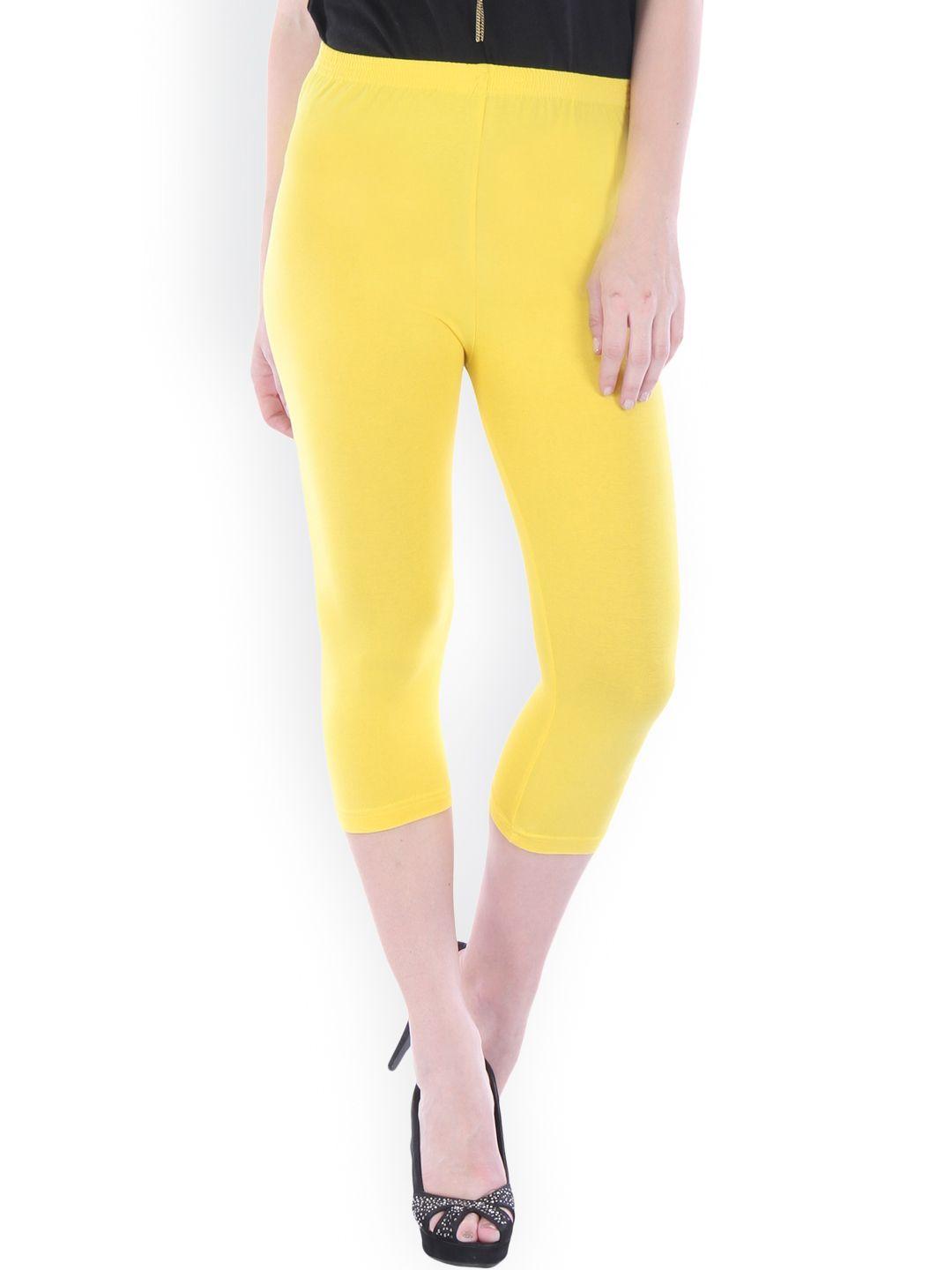 bitterlime yellow 3/4th length leggings