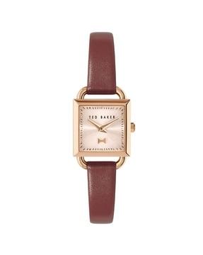 bkptas107 taliah bow analogue watch with leather strap