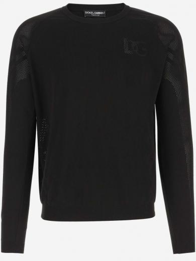 black  crewneck sweater