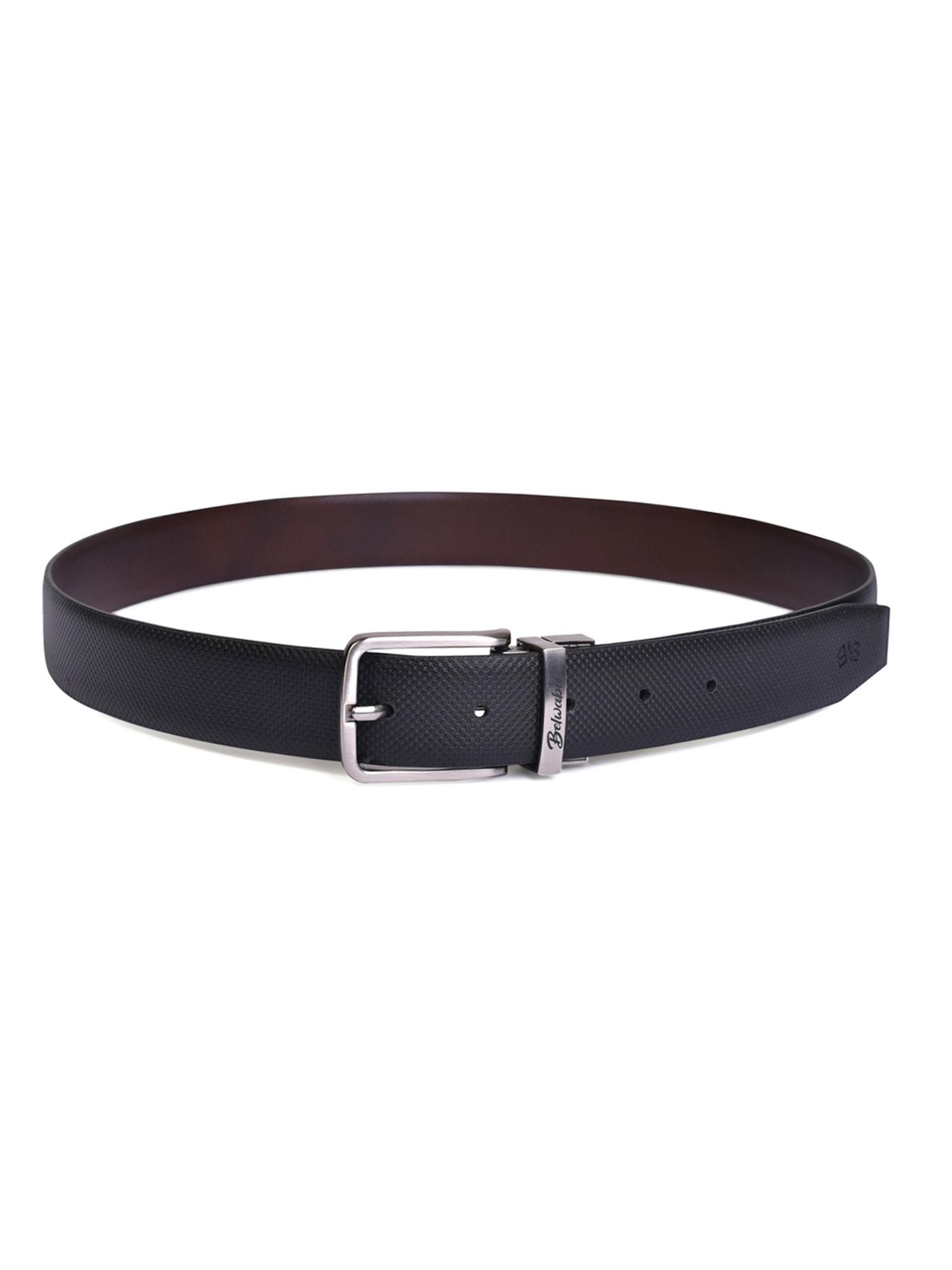 black & brown men reversible leather belt