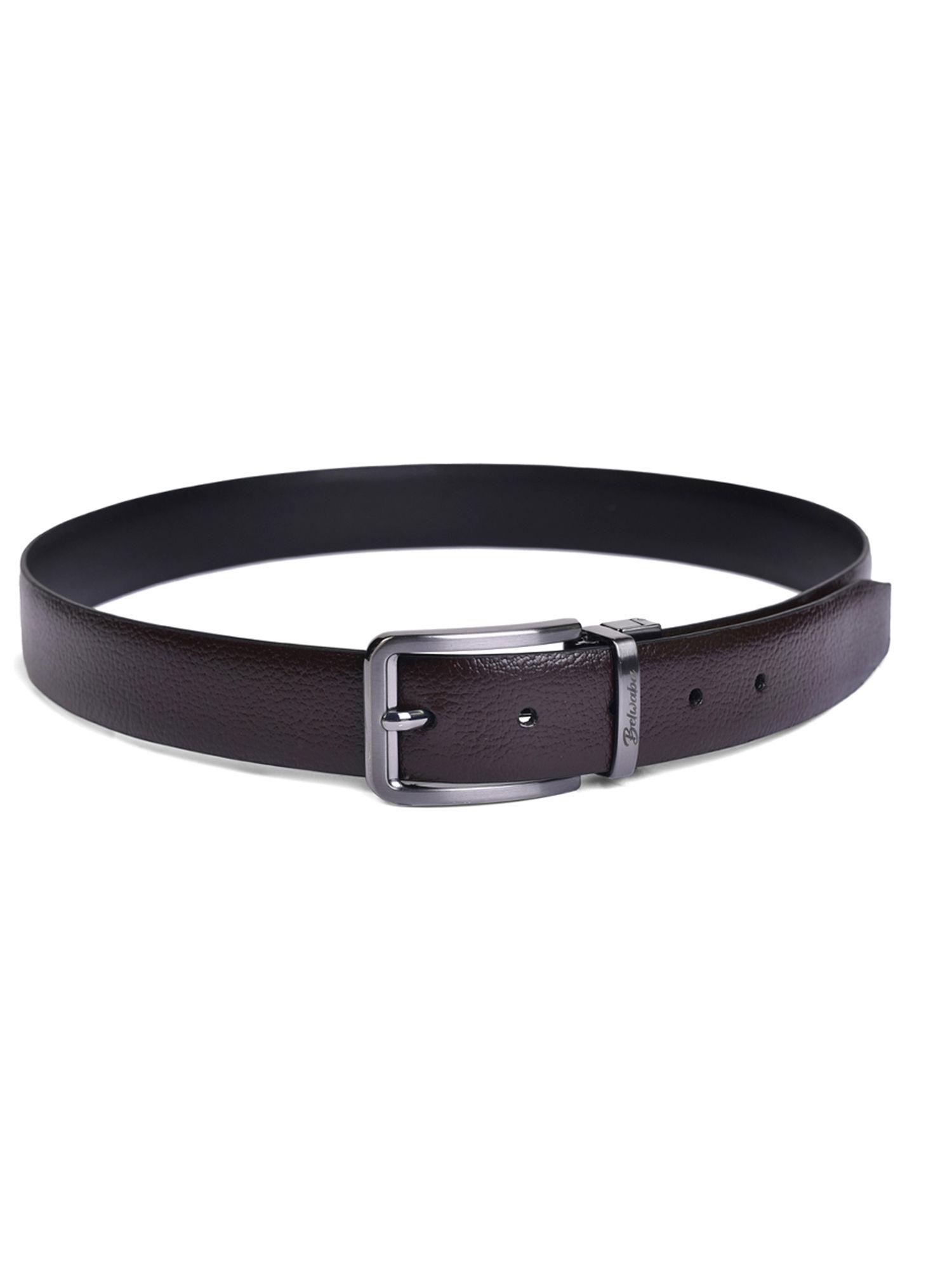 black & brown men reversible leather belt