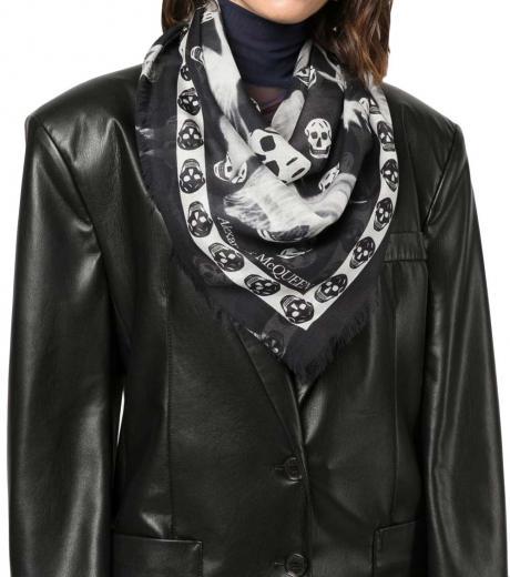 black & white signature skull scarf