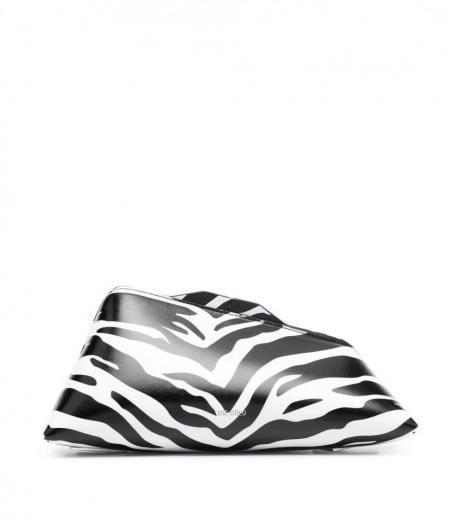black & white zebra pattern clutch