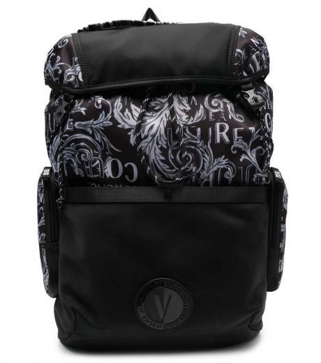 black all over logo large backpack