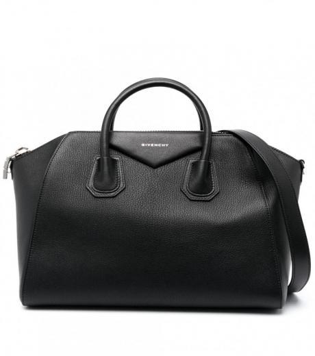 black antigona medium leather handbag