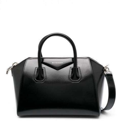 black antigona small leather handbag