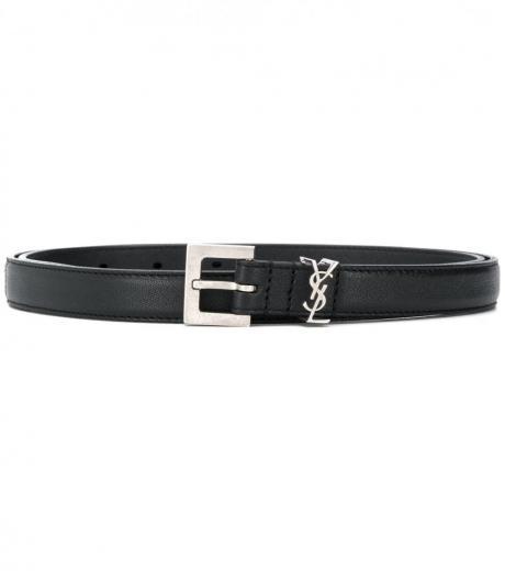 black black leather belt