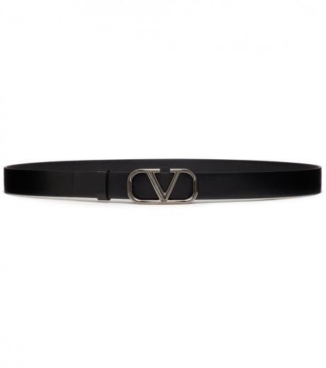 black black vlogo signature leather belt