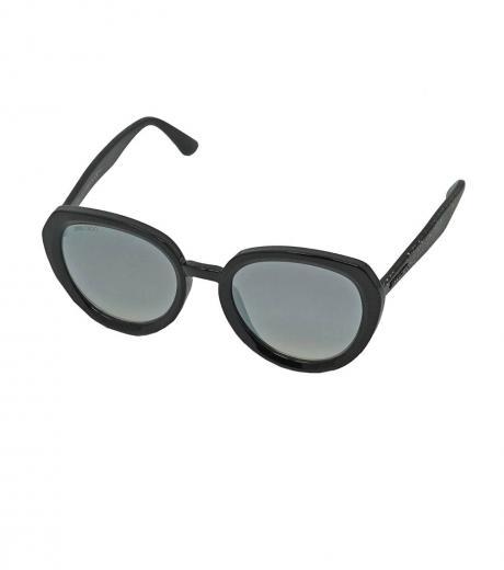 black bold round sunglasses