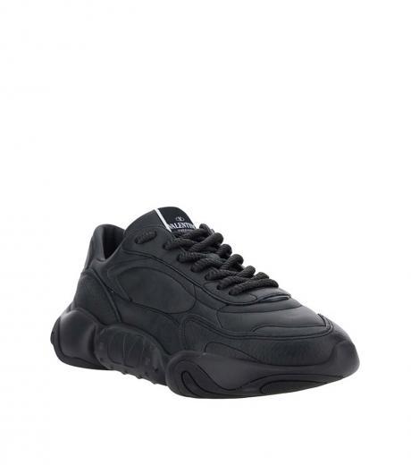 black calf leather sneakers
