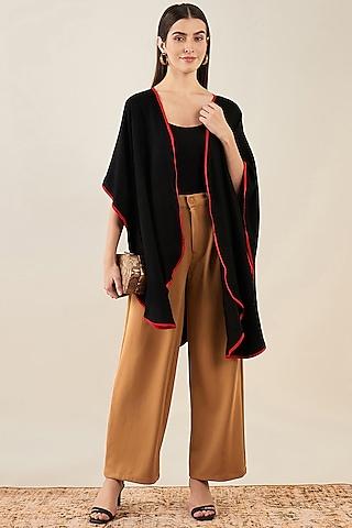 black cashmere cape