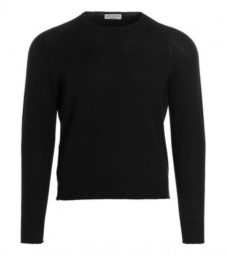 black cashmere cotton sweater