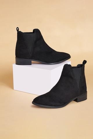 black chelsea casual women boots