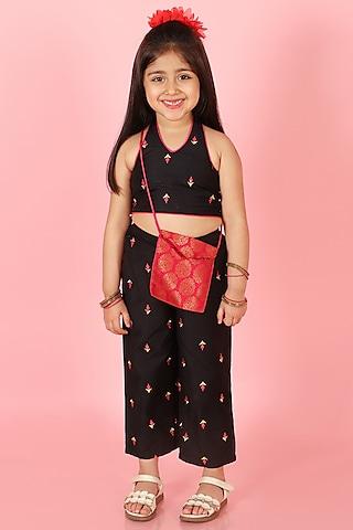 black-cotton-silk-embroidered-palazzo-pant-set-for-girls