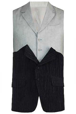 black deconstructed waistcoat