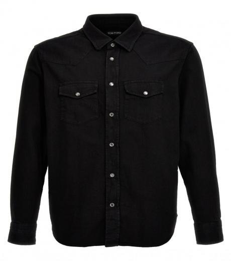 black denim shirt