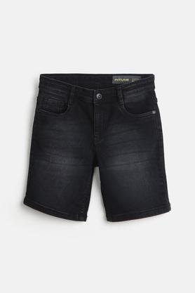 black denim shorts for boys - black
