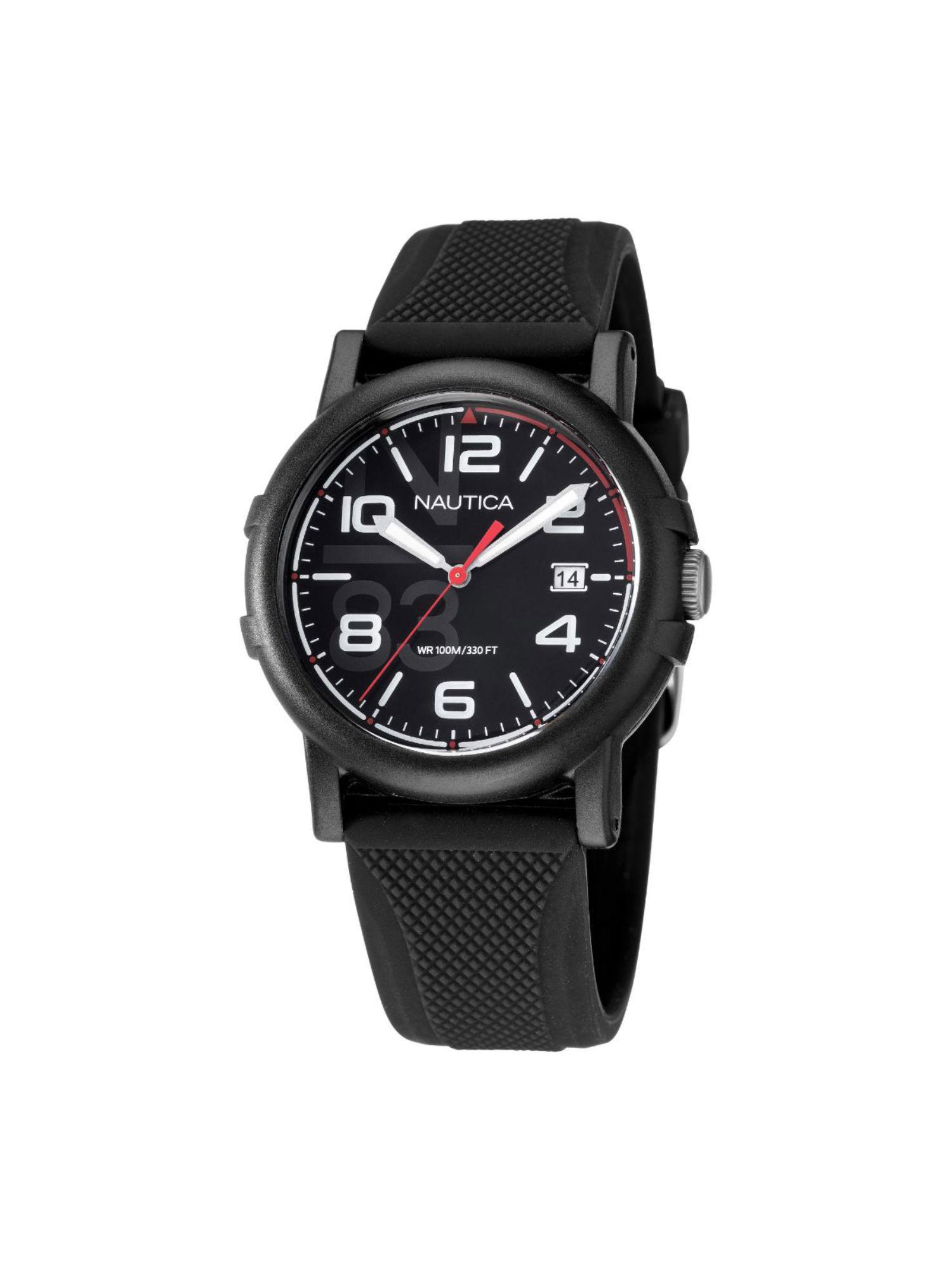 black dial analog mens watch (napepf108)