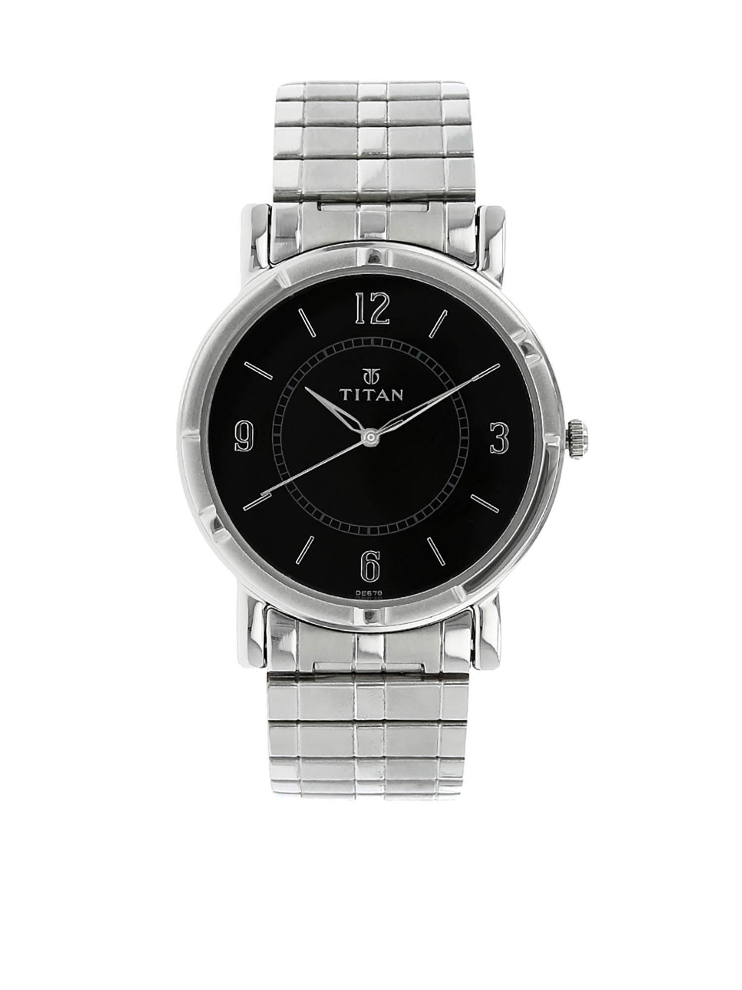black dial analog watch -nm1639sm03