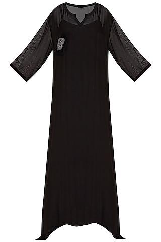 black-embroidered-long-tunic