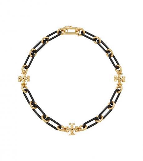 black golden roxanne chain short necklace
