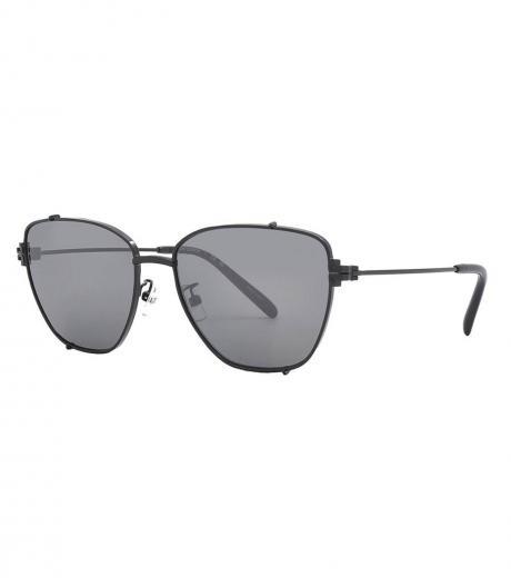 black grey mirror cat eye sunglasses