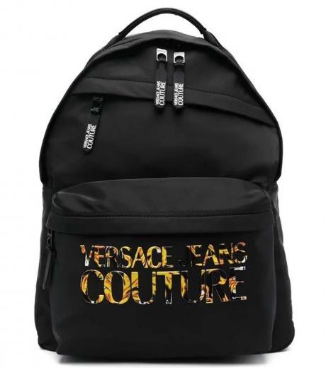 black iconic logo large backpack