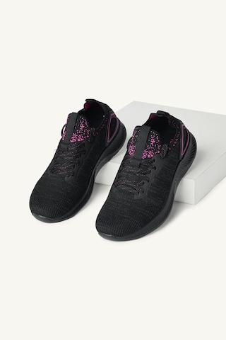 black knit casual women sport shoes