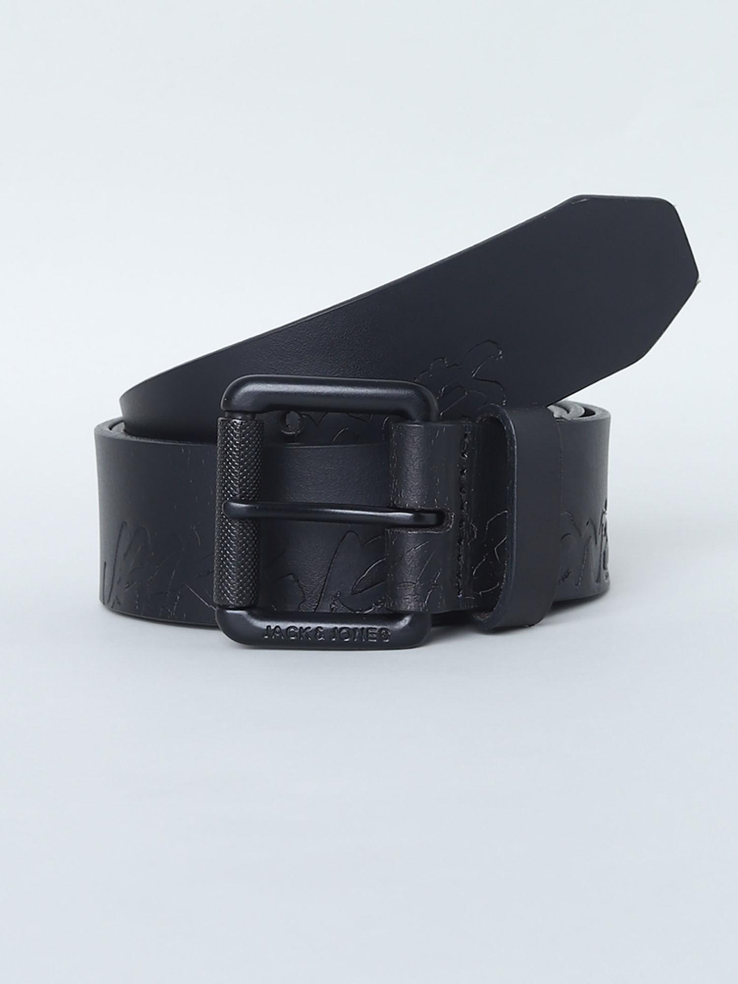 black leather belt