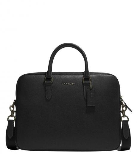 black liam compact large briefcase bag