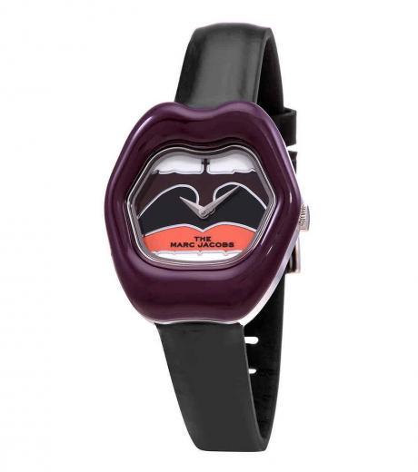 black lip quartz watch