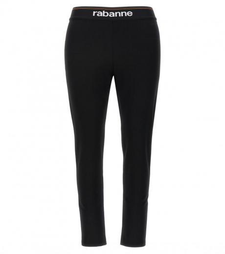 black logo leggings