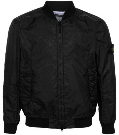 black logo patch jacket