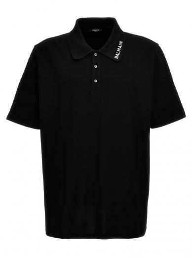 black logo polo shirt