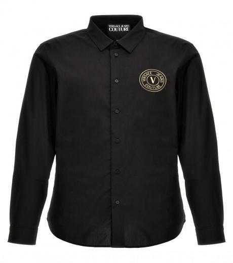 black logo print shirt