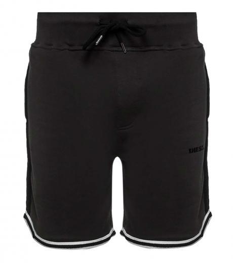 black logo shorts