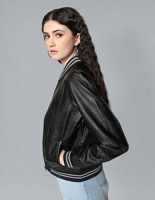 black long sleeve solid jacket
