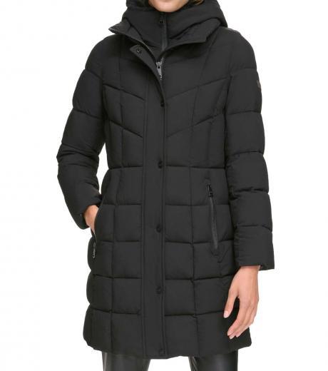 black longline bib puffer jacket