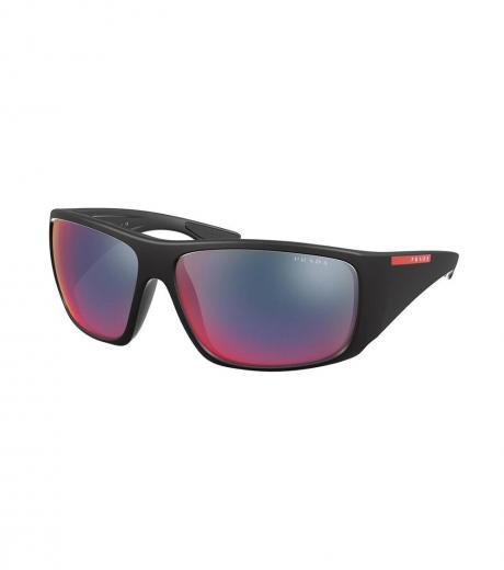 black mirrored shield sunglasses