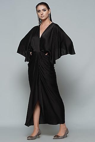 black modal maxi dress
