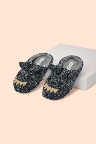 black-monster-pattern-casual-boys-bedroom-slipper
