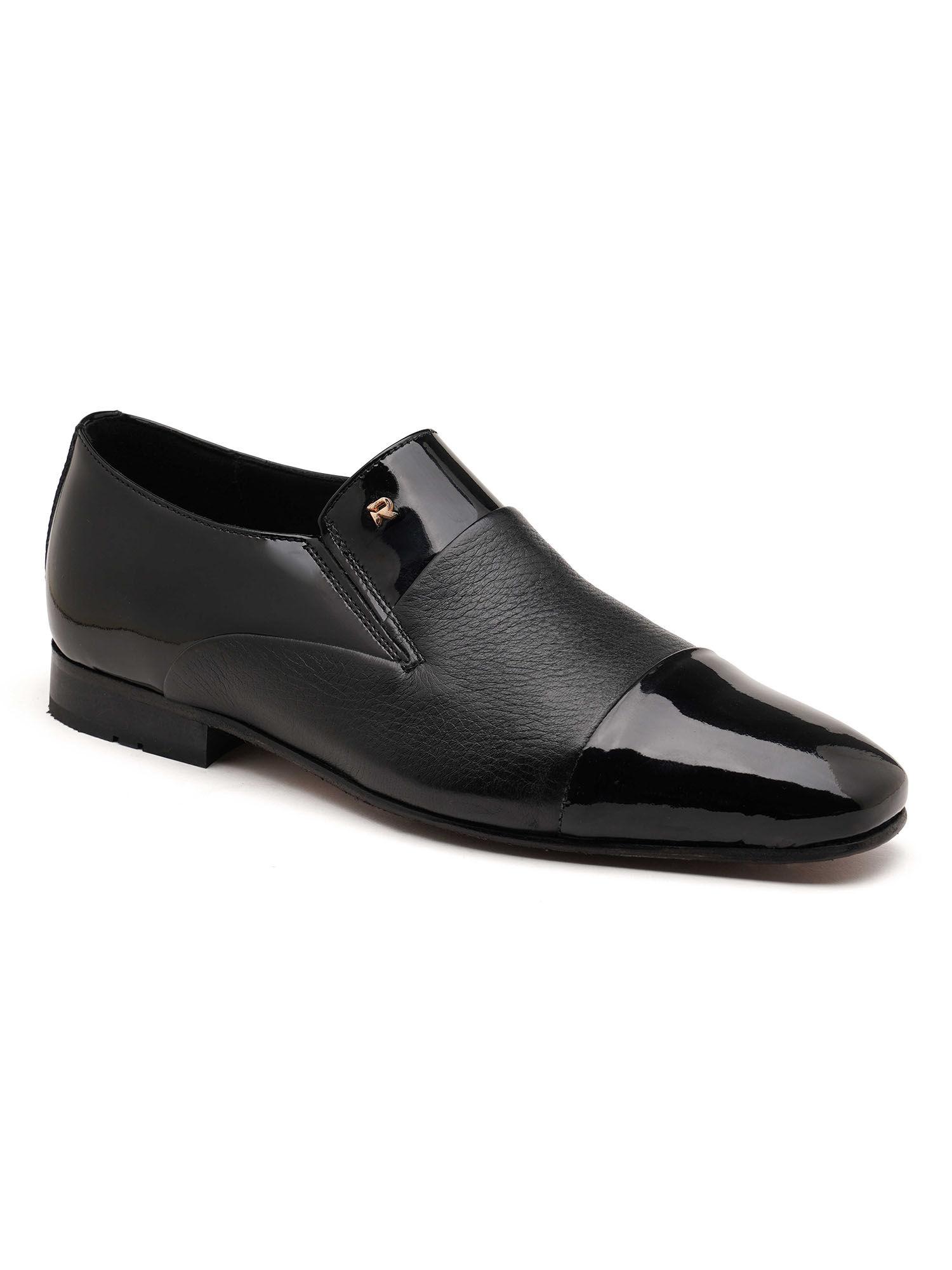 black occasion slip on loafers