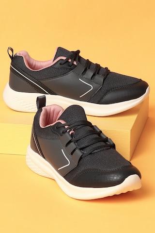 black patterned casual women sport shoes