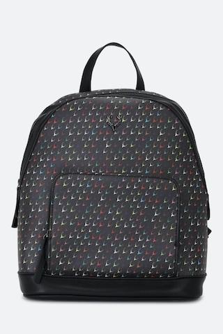 black print casual polyurethane women backpack