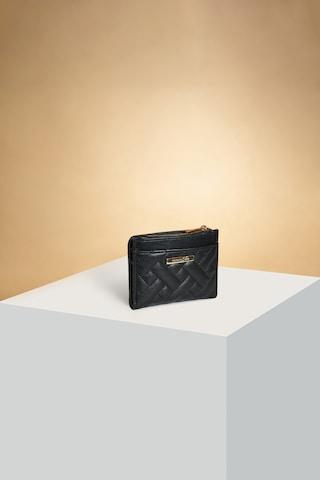 black quilted casual pu women wallet