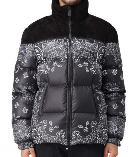 black quilted puffer jacket