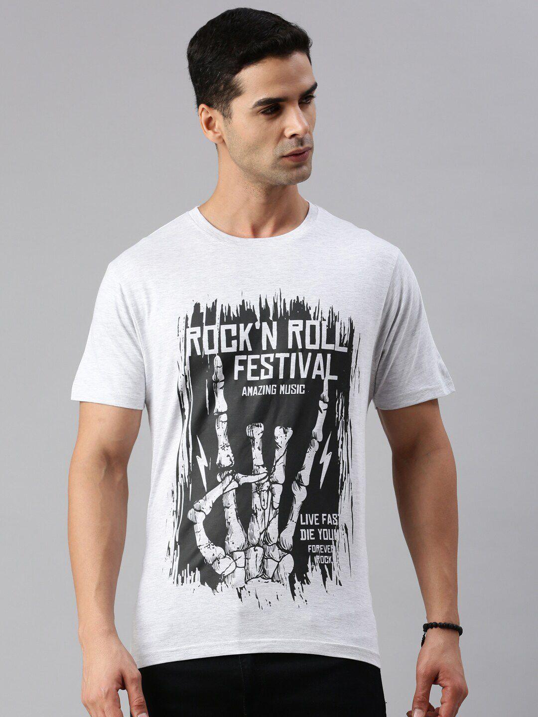 black radio graphic printed round neck pure cotton t-shirt