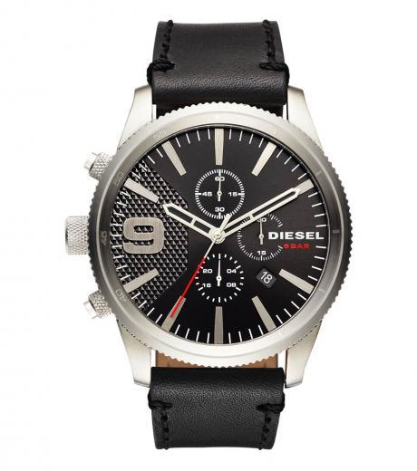 black rasp chronograph watch