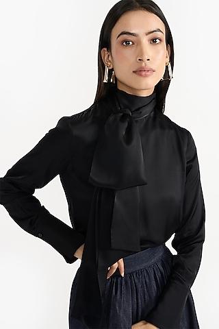 black rayon & premium italian fabric top
